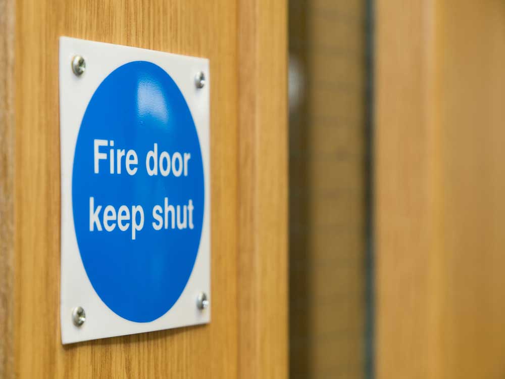 Fire door sign